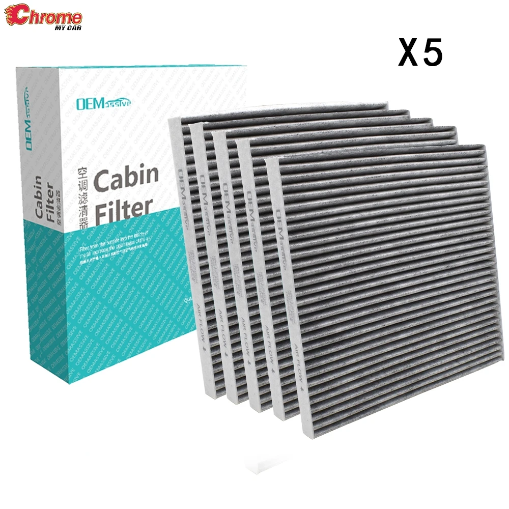 5x Car Pollen Cabin Air Conditioning Filter Includes Activated Carbon For Nissan Altima Murano Teana Maxima Quest 27277-JA00A