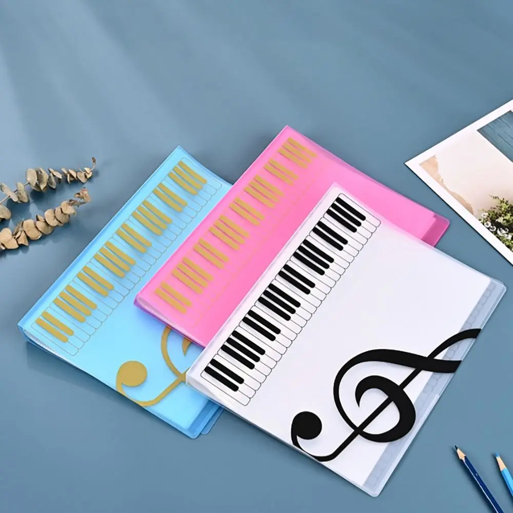 

New PP Guitar Sheet Music Book Folder A4 Storage Organizer Document Storage Organizer 40 Pages Piano Paper Sheets Folder