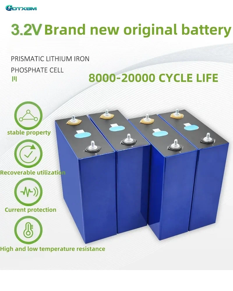 LiFePO4 32700 24V 200AH battery with built-in 120A BMS RV rechargeable Ferrous lithium phosphate, solar-powered off-grid battery
