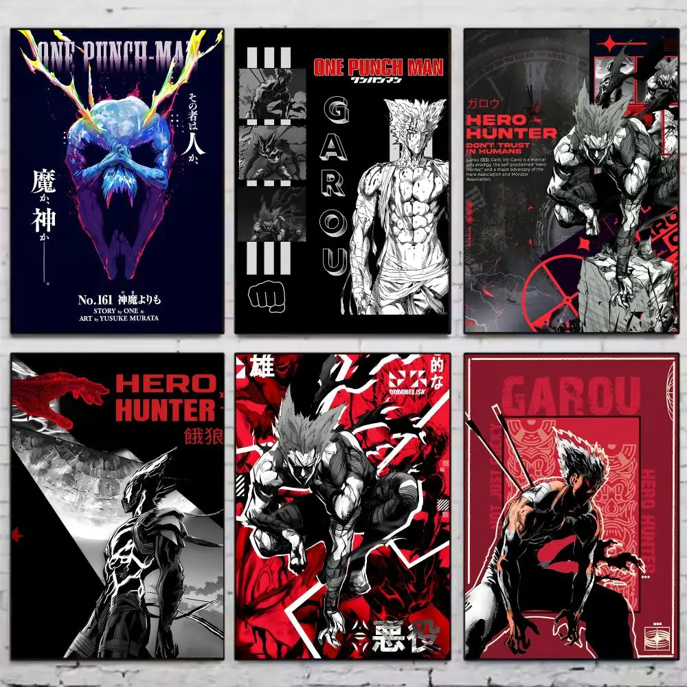 Epic Anime O-One-Punch Man Garou Poster Trendy Wall Art Aesthetic Room Decor Print Living Room Bedroom Home Decoration
