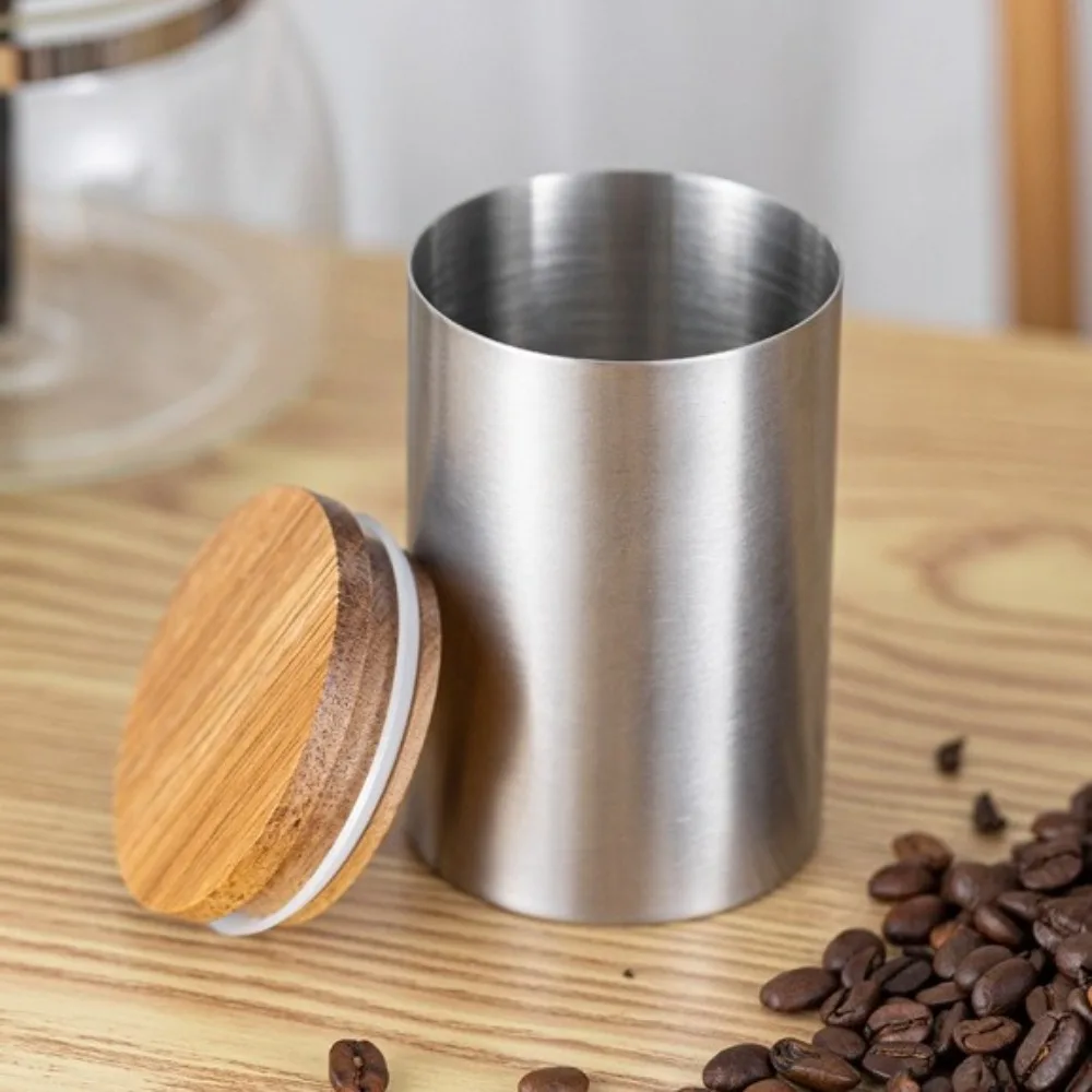 

New 304 Stainless Steel Tea Canister Mini Universal Coffee Storage Tins Can Durable Powder Canister for Matcha Powder