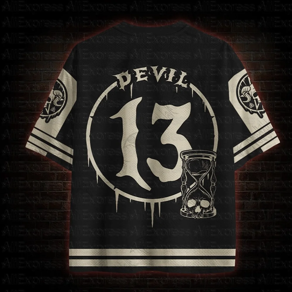 2026 New Movie Sports Fashion Adult and Children's Short Sleeve V-neck Street Eye Clothing Gothic Style Horror Fans Gift