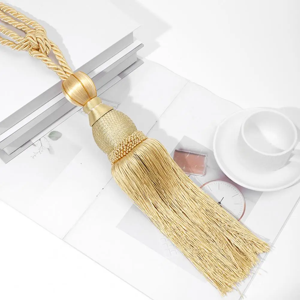 Decorative Curtain Accessories Elegant Tassel Curtain Tiebacks Set Decorative Long Fringe Curtain Holders Stylish for Home