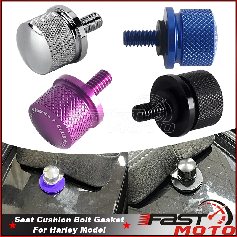 Motorcycle Rear Fender Seat Screw Nut Rubber Gasket Mount Kit For Harley Dyna Low Rider FXD Softail Fat Street Bob FXBB Breakout