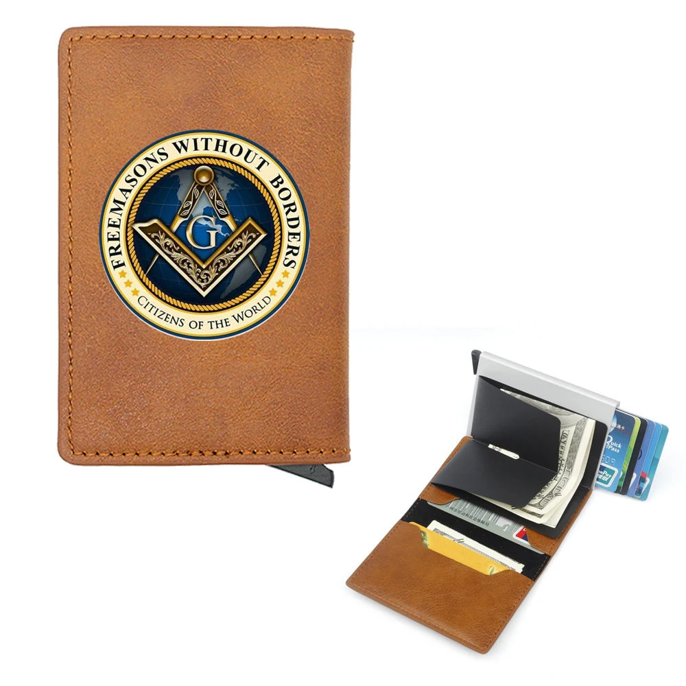 

Freemasons Without Borders Printing Rfid Credit Card Holder Men Wallets Bank Cardholder Case Small Slim Thin Mini Women Wallet