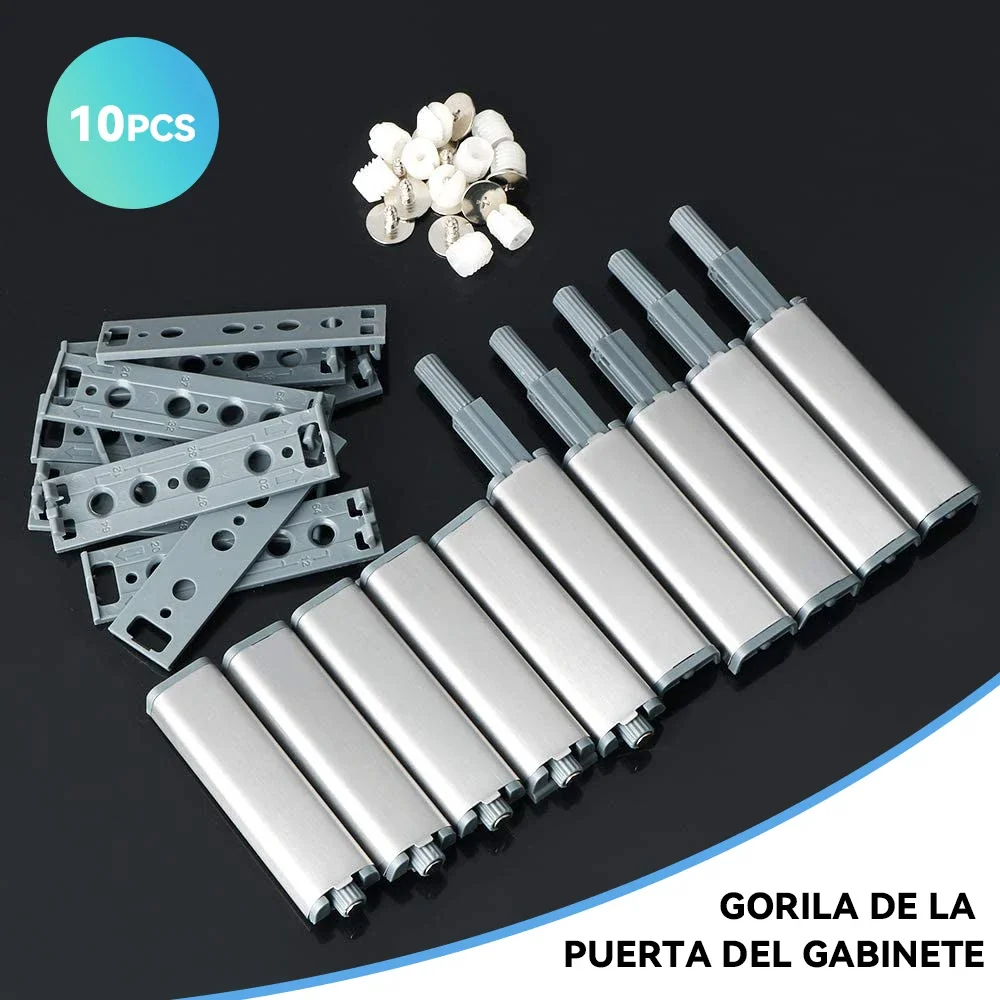 10 Pack Magnetic Push Latches for Cabinets Push to Open Cabinet Hardware Push Touch Latch Kitchen Door Push image 2
