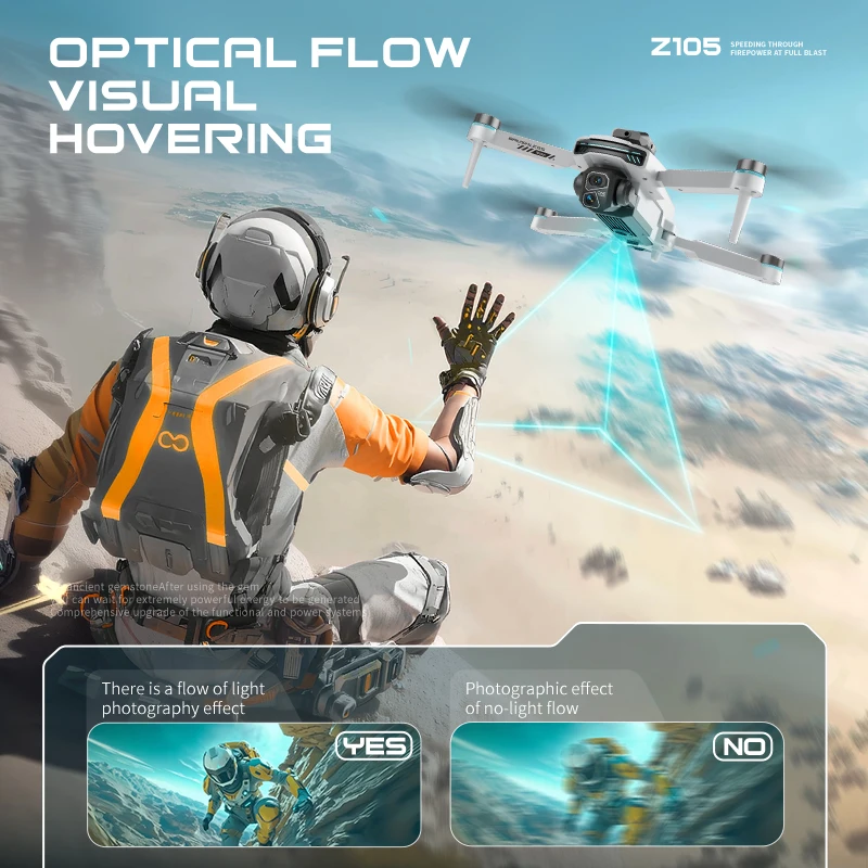 Z105 الطائرة بدون طيار المهنية كاميرا مزدوجة 5G واي فاي نظام تحديد المواقع FPV الطائرات بدون طيار التدفق البصري فرش السيارات كوادكوبتر التصوير الجوي لعبة درون هدية