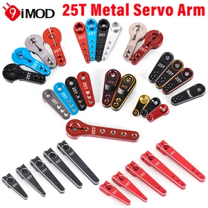 9Mod 2pcs MultiStyle RC 25T Matal Servo Horn Arm Aluminum para 1/8 1/10 1/18 TRX4M TRAXXAS RC RC RAWLER REEMPLAZO 8 Mejores servo de ventas Horn 25T - №8