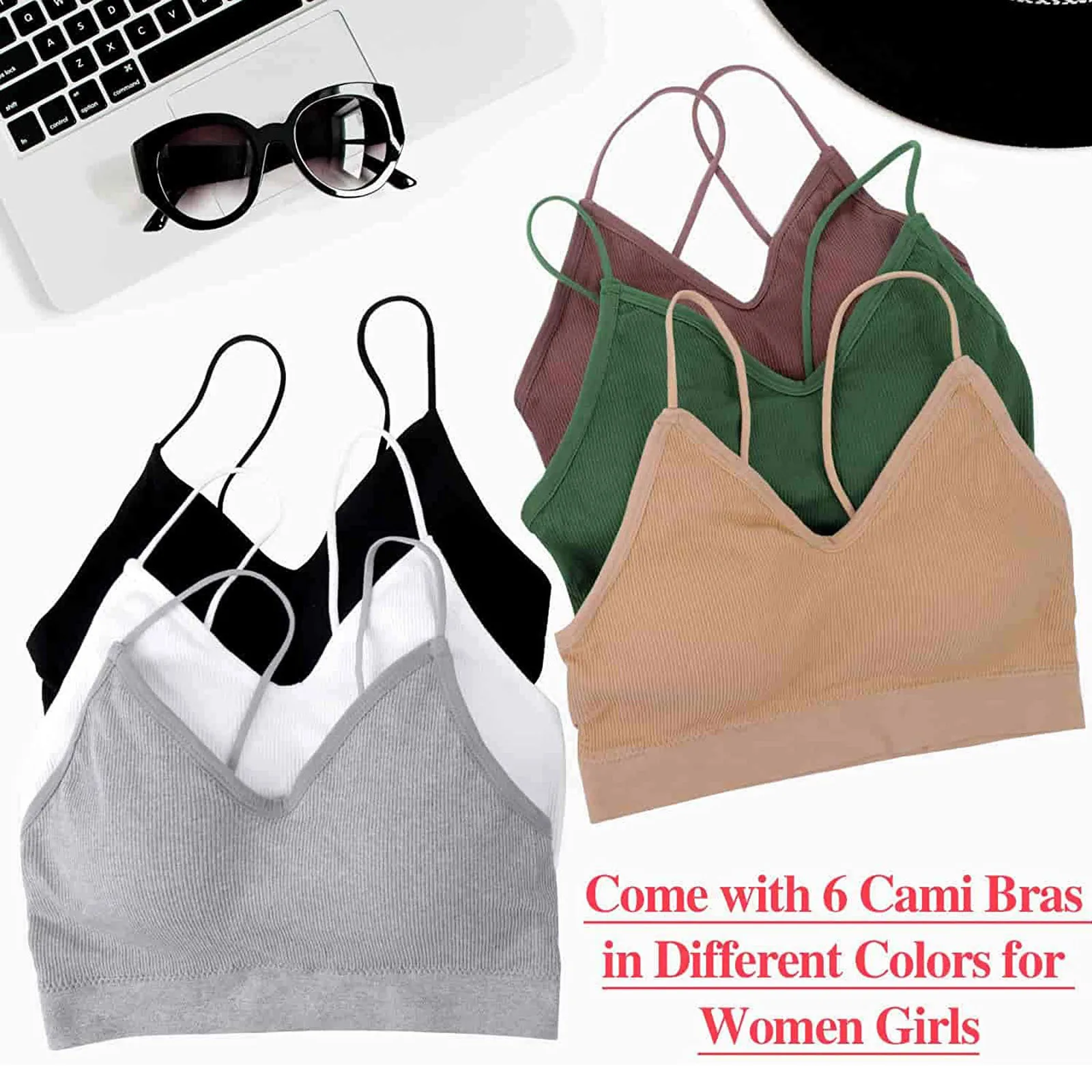 

6pcs Women Sexy Crop Tops Tube Top Thread U-Back Sling Wrapped Chest Vest Female Seamless Sports Lingerie Bra Bandeau Low Back