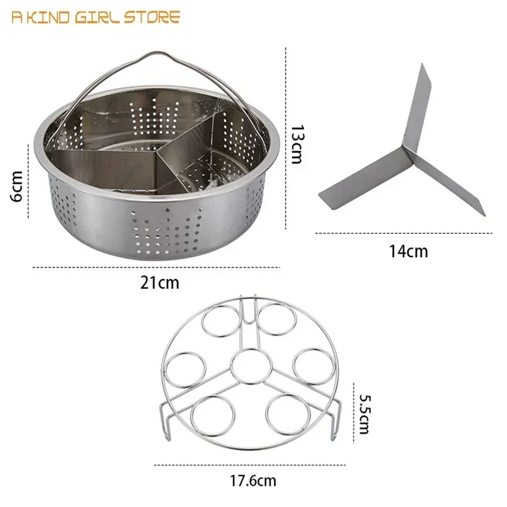 Stainless Steel Food Steamer Basket Rice Pressure Cooker Steaming Grid Cooking Utensils For Kitchen Tools