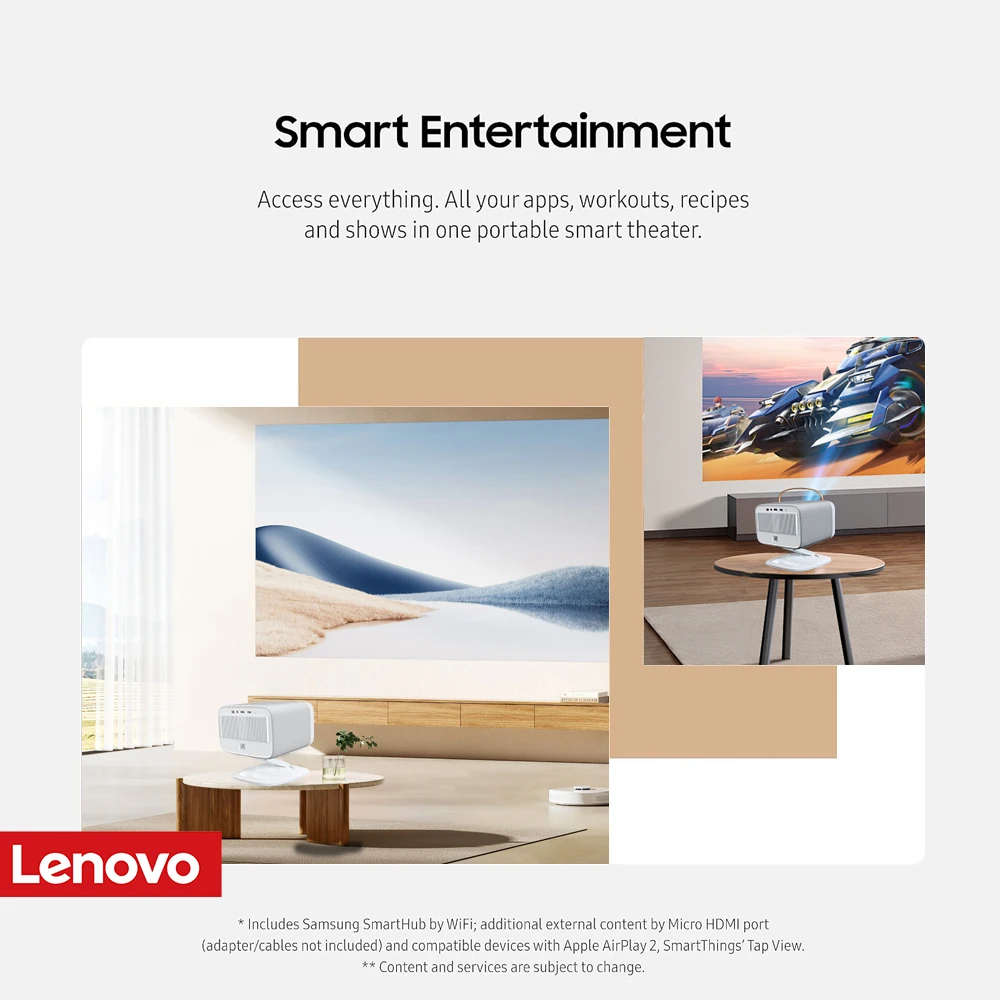 Lenovo 100P проектор 4K 1920*1080P открытый Full HD светодиодный видеофильм домашний кинотеатр портативный луч проектор PK hy300 проектор