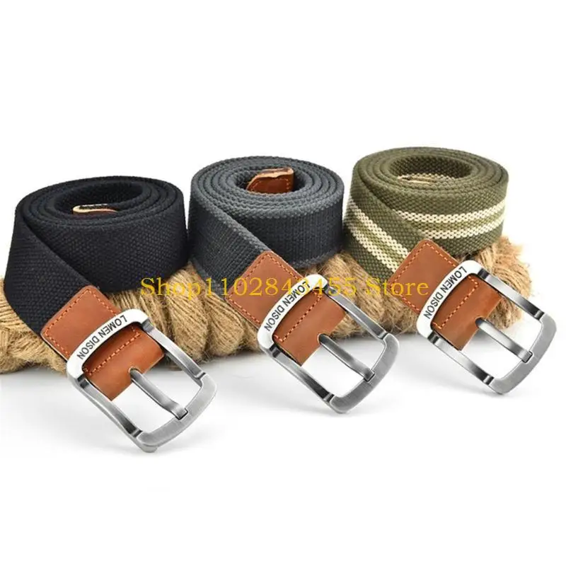 

49MC Многоцелевой холстовый пояс с пряжками для студенческих спортивных тренировок, активного отдыха и повседневного стиля