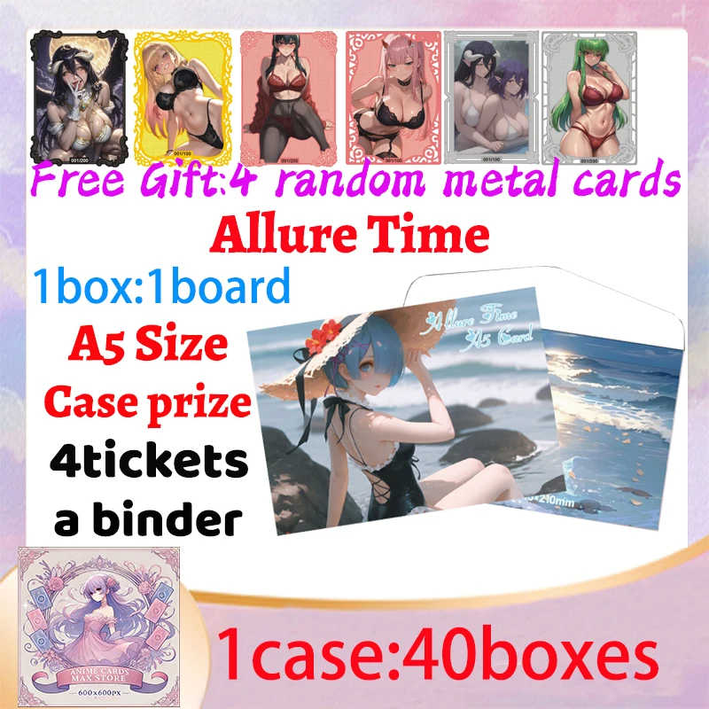 

2025 новейшая коробка для сбора досок Waifu Allure Time A5, коллекционная коробка Doujin Booster, пикантная художественная игрушка в подарок для любителей