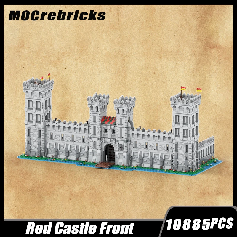 

Famous movie Middle Ages Red Castle Frontline City Wall Castle Modular Building Block Assembly Model Brick Toy Children's Gifts