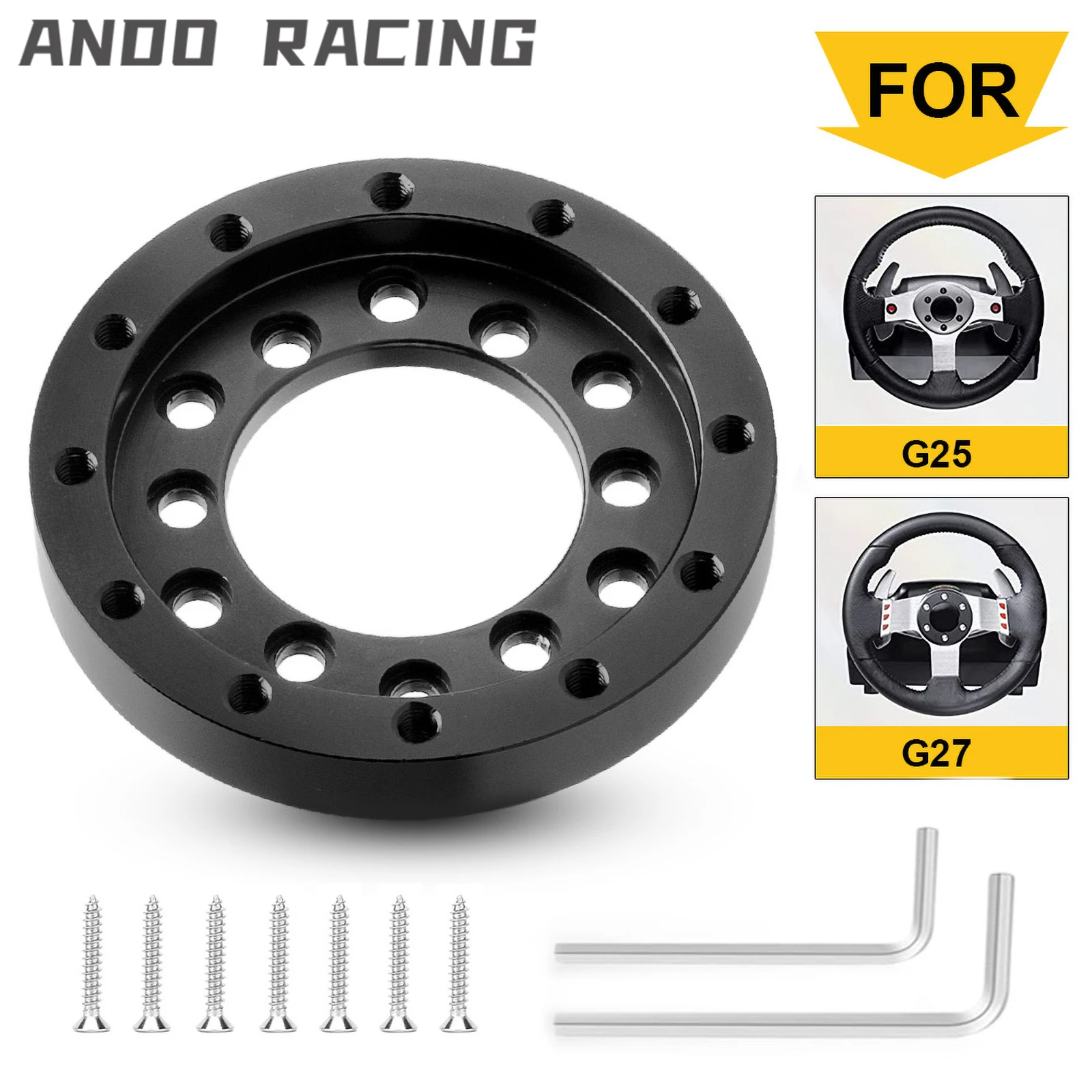 

Адаптер рулевого колеса 73 мм для Logitech G25 G27, 24 отверстия, 13 дюймов, 14 дюймов, адаптер рулевого колеса, PCD, гоночный автомобиль, модификация игр