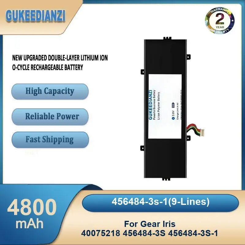 Battery Fit For Gear Iris 40075218 456484-3S 456484-3S-1