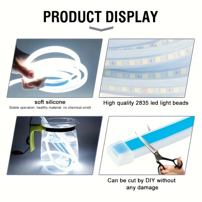 Led غطاء السيارة شريط إضاءة ثابت من خلال نوع السيارات تعديل المصباح الأمامي ترقية ضوء الزخرفية سيارة النهار تشغيل أضواء