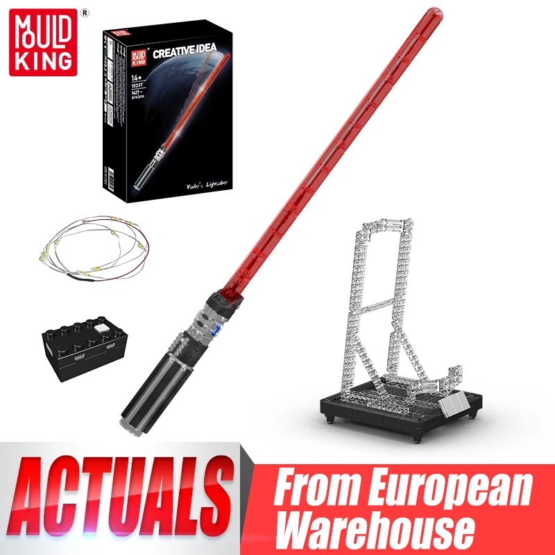 Mold King 10237 Star Movie Toys The Star Saber Building Block con parti a LED Assemblaggio Cosplay Saber Brick Regalo di Natale per bambini
