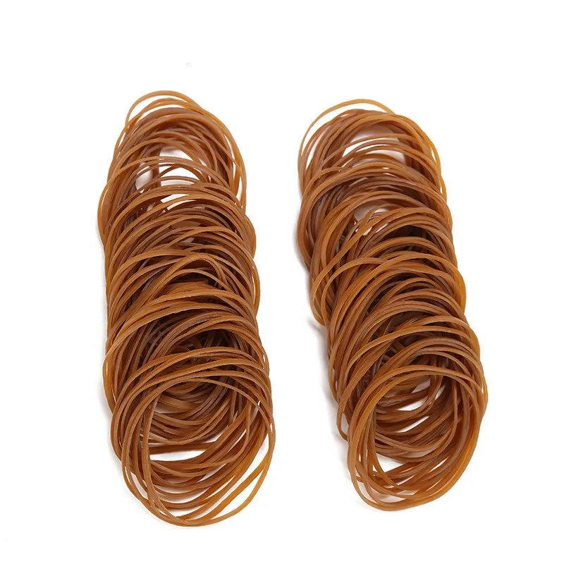 50/100Pcs Office Daily Use Rubber Band 70*3mm Yellow Elastic Bands High Elasticity Packaging Supplies