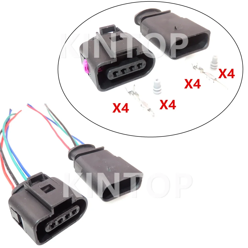 

1 Set 4 Pins Auto Intake Pressure Sensor Socket AC Assembly 1J0973804 1J0973704 8K0973704 Car Oxygen Sensors Plug For VW Audi