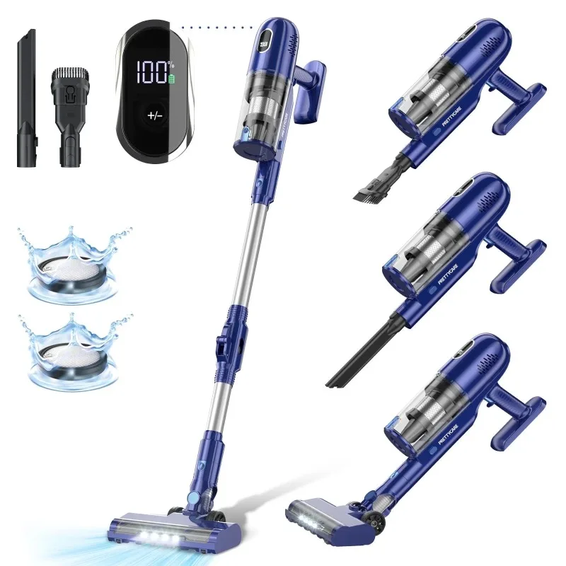

PrettyCare Lightweight Stick Cordless Vacuum Cleaner for Pet Hair Carpet Hard Floor Vacuum Cleaner P1