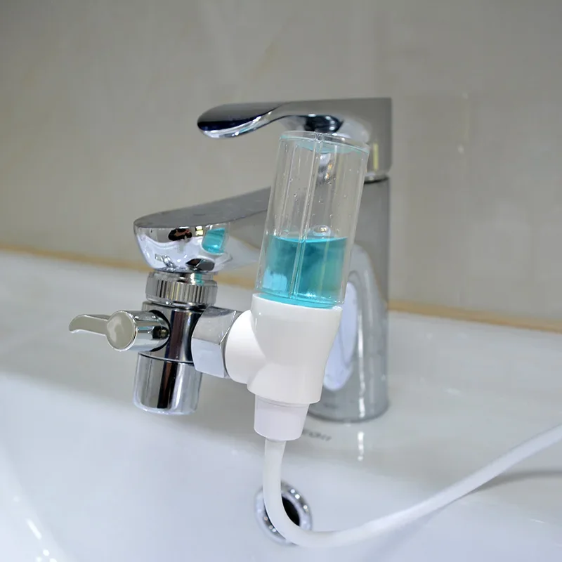 Baru Keran Air Oral Irrigator Benang Gigi Portabel 10 Tip Menerapkan Irigasi Gigi Flossing Irigasi SPA Pembersih Mulut