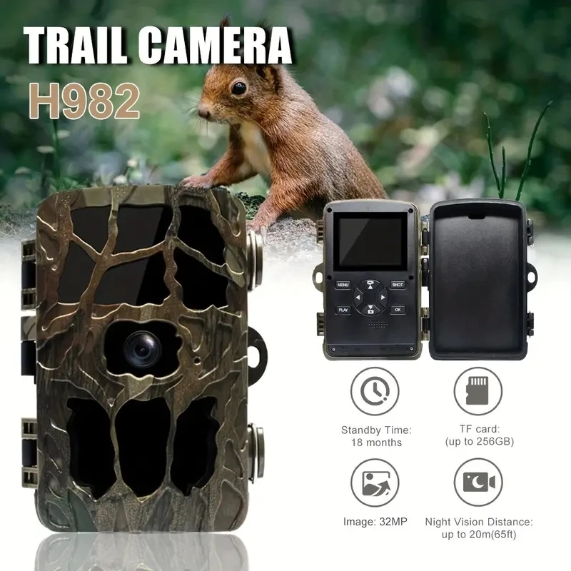 LUOSI 4K Trail Camera Infrared Night Vision 1080P 0.2s Trigger Time Digital Camera  Waterproof For Wildlife Scouting