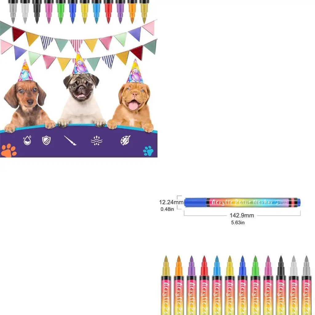 

X4YE 6 Color Pet Nails Polish Set Quick Drying Painting Brush Set For Safe And Fashion Nails For Groomers And Pet Owners