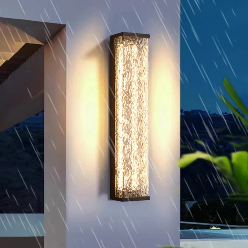 SANDYHA Modern Long Strip Wall Lamp Outdoor Waterproof Decorative Light LED Lighting Fixture Hall Garden Courtyard Exterior wall