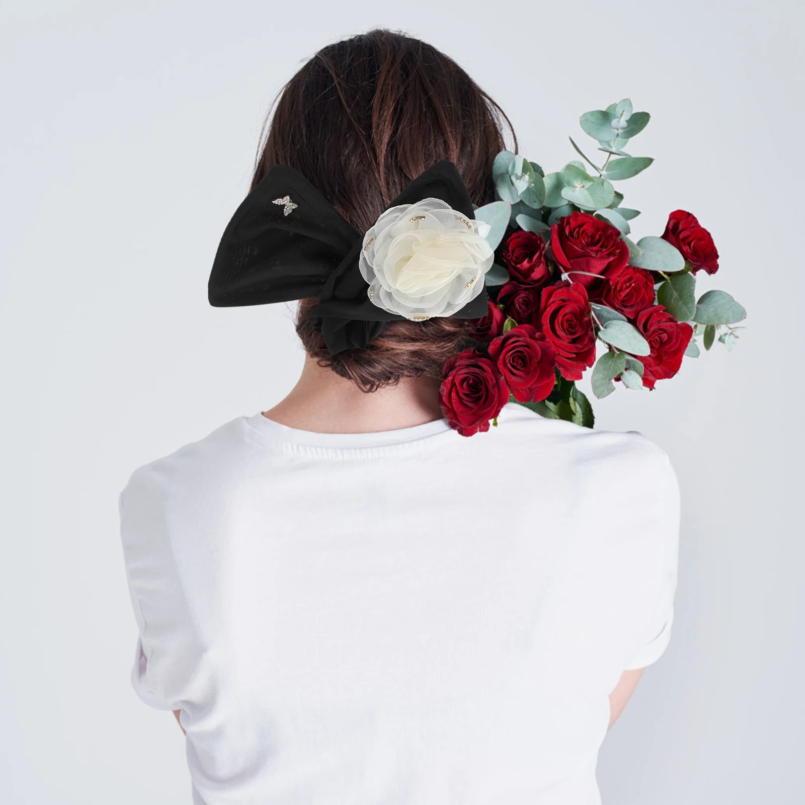 

Flower Accessories Bun Shaper Fabric Styling Tool for Women Lazy Curler Prom Gift Hair Bun