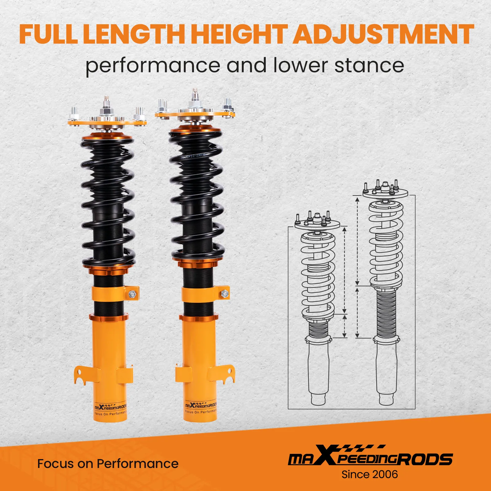 

Регулируемая мягкая и жесткая амортизационная подвеска для Honda CRV CR-V 2007-2011