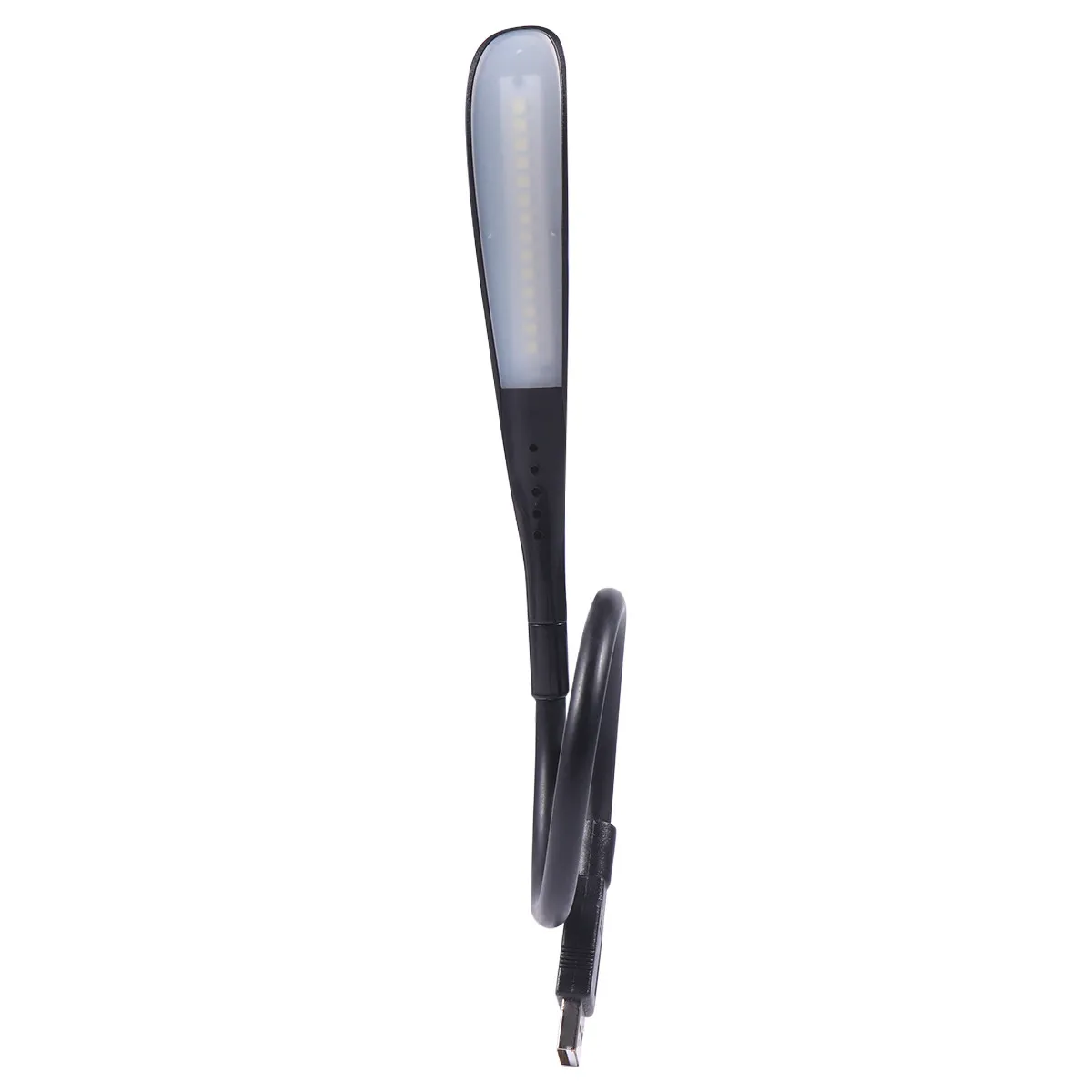 1Pcs Mini Night Light LED USB Portable Flexible Stick Adjustable Dimmable Touch Book Light for Laptop Computer Pc Black