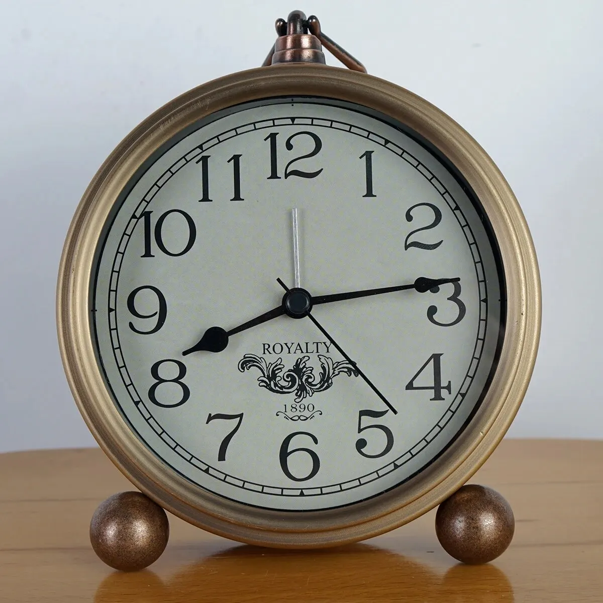1pc Retro Wrought Iron Alarm Clock with Night Light - American Creative Electronic Clock for Home Decor and Back to School