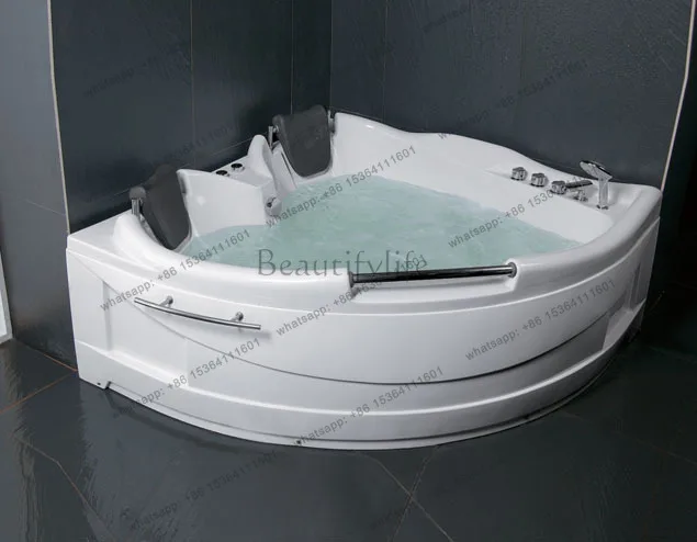 1.5M acrylic surf massage spa double thermal insulation independent asymmetrical special-shaped bathtub