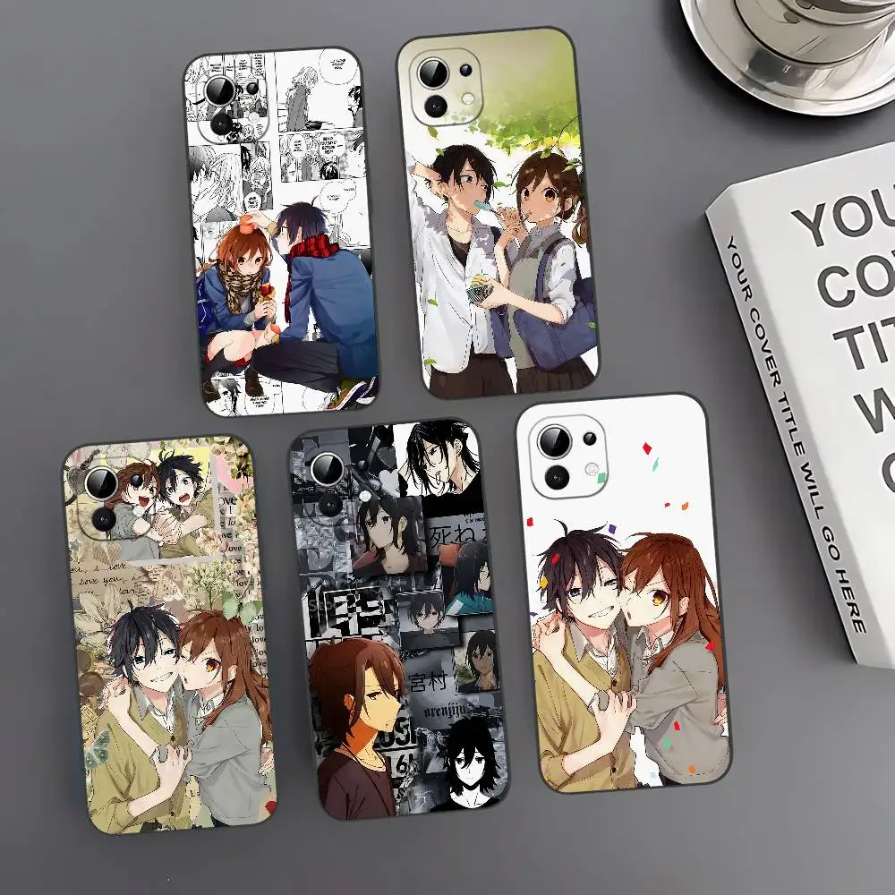 

Anime H-Horimiyas Slim Black Shockproof Phone Case: Snug Fit For Xiaomi 12,11,12S Ultra & Redmi Note 11,10T,9,9A,8Pro,8T,5G