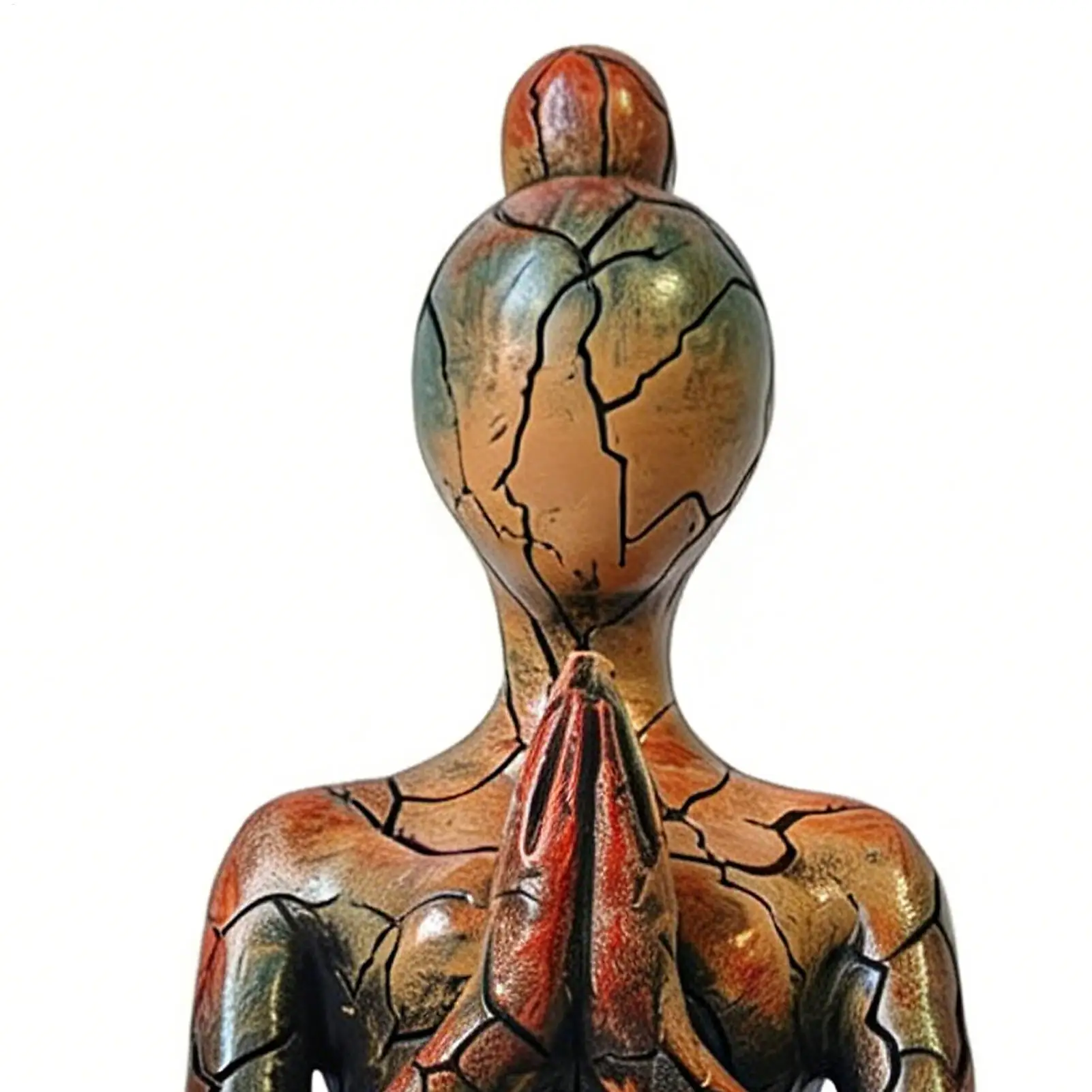 Yoga Pose Statue Candle Holder Meditation Decor Resin Yoga Sculpture Tabletop Ornament For Spiritual Seeker Mindfulness