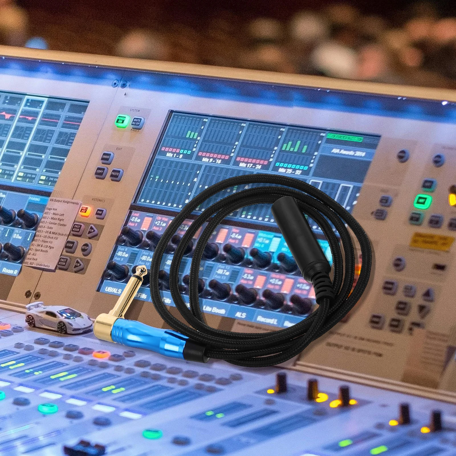 

1M Audio Extension Cable Right Angle .35Mm Male To Female Stereo Jack Adapter High-Fidelity Transmission Durable