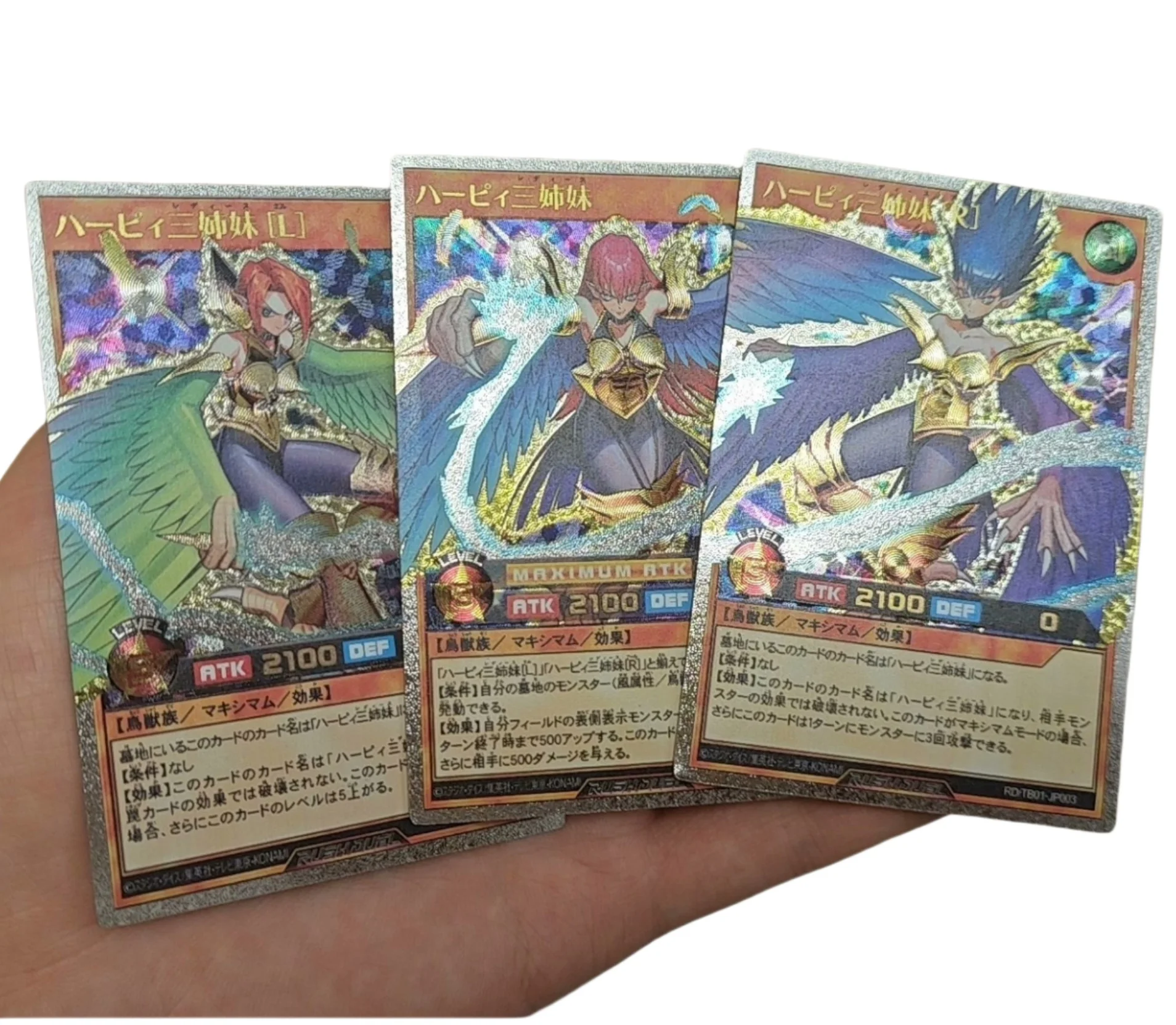 Utr Metal Card Harpie Lady 1 Three Sisters Yu-Gi-Oh Diy 3D Dynamic Effects Action Toy Figures Anime Game Collection Gifts Friend