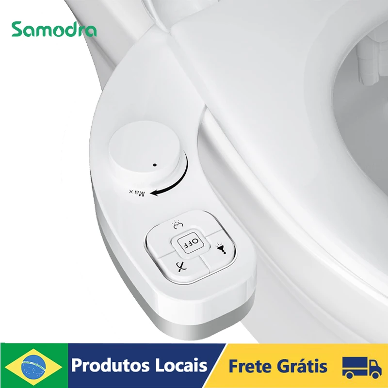 Bidé não elétrico SAMODRA - Bico duplo autolimpante (lavagem frontal e traseira) Bidé de água Acessório para assento sanitário