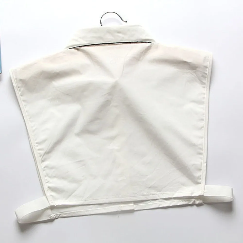 

Elegant Cartoon Cat Fake Collar Cotton Short Sleeve Base Layer Top Solid Color Slim Detachable False Collar Weater Decorative