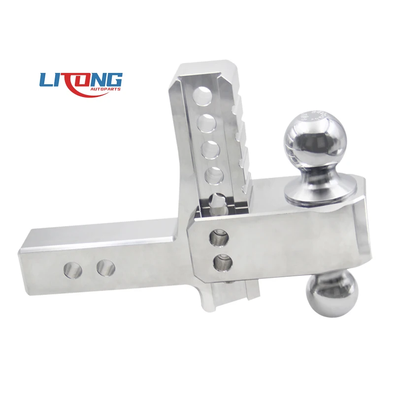 Refit Tow Hook Parts Accessories Adjustable 2-5/16 Inch Aluminum Alloy Forging Trailer Hitch Ball Mount 12500 Lbs Load Capacity
