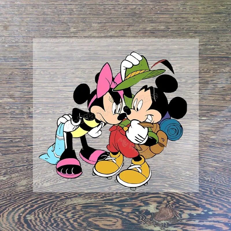 Mickey Minnie Mouse żelazko na termo-naklejce Disney kaczor Donald pluton Hot Transfer DIY ubrania łatki dla miłośników koszula z kapturem