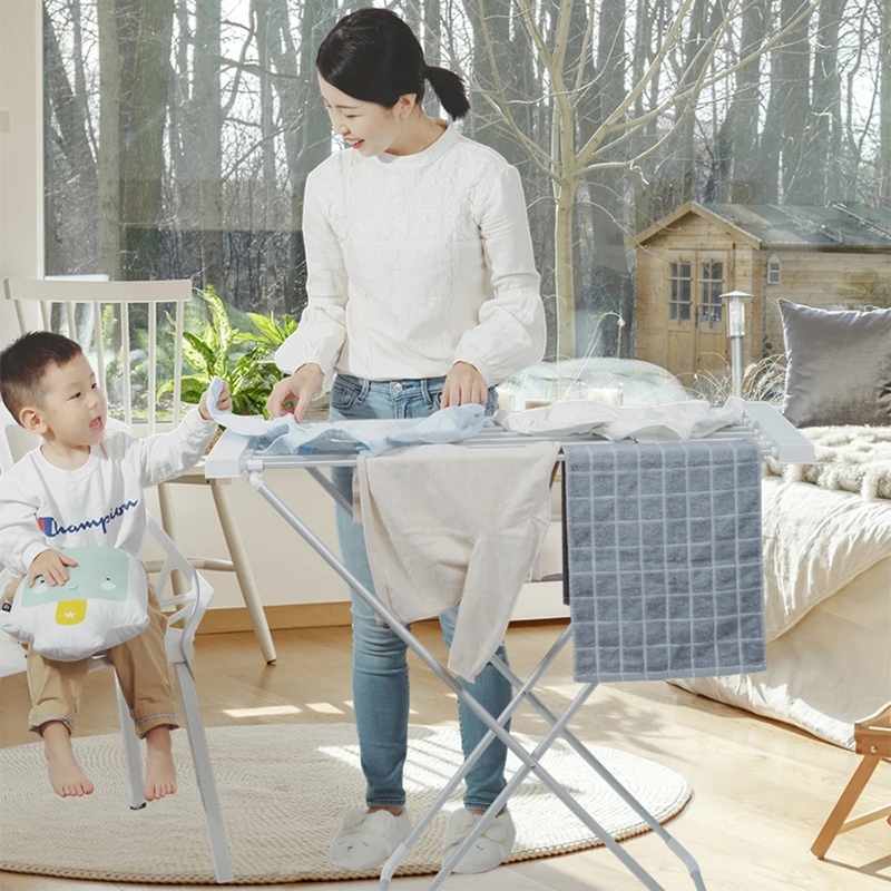 110V/220V 접이식 합금 알루미늄 전기 천 건조기, 가정 기숙사 120W 에너지 절약 전기 천 건조기 10kg 베어링