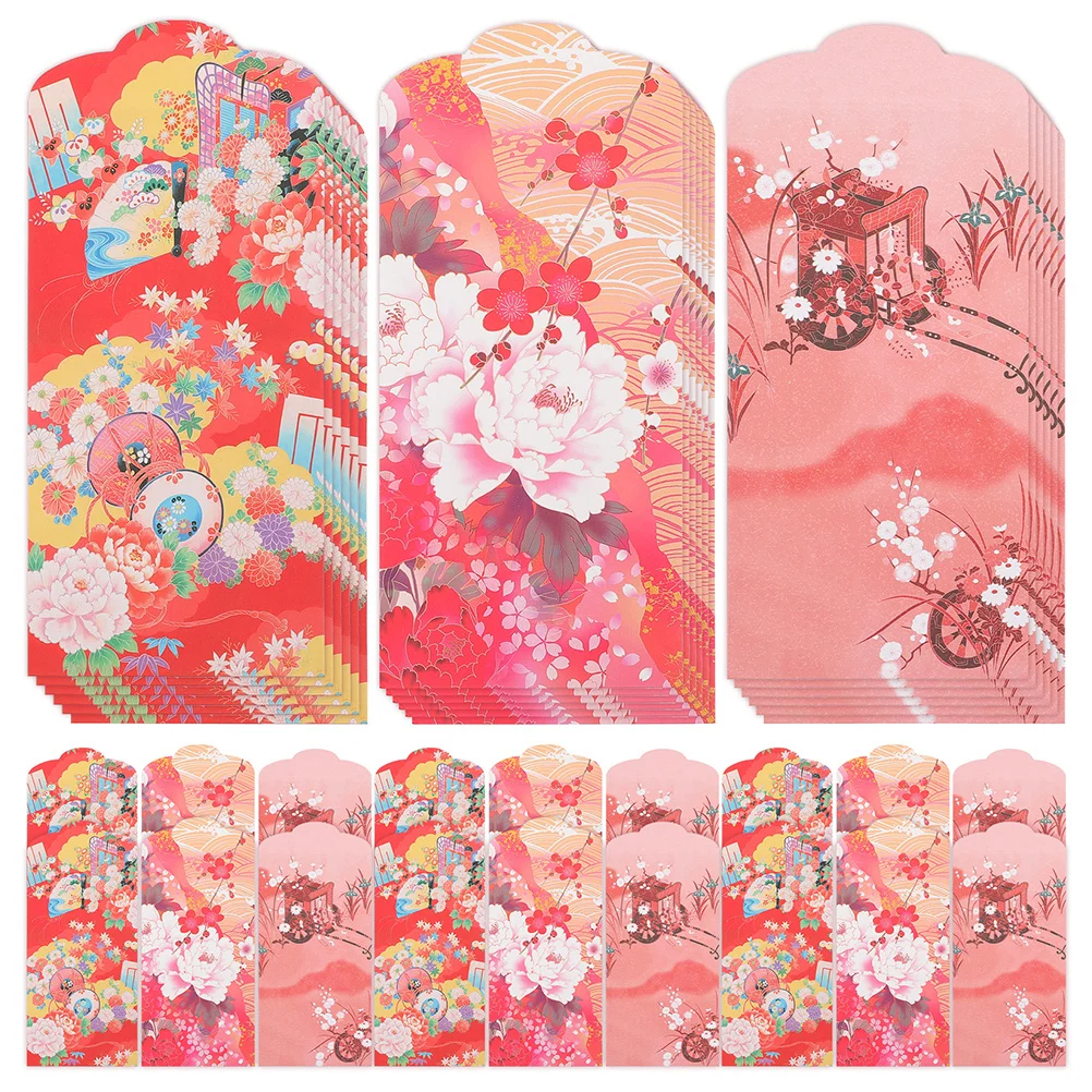 60 stks Rode Envelop Chinese Stijl Bruiloft Geldzakken Festival Decor Draagbare Geldhouder Bruiloft Gunsten Geschenkverpakkingen
