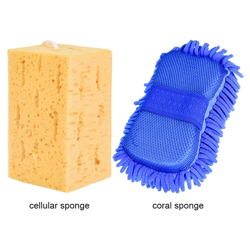 Car Wash Sponge Honeycomb Large Sponges High-density Car Washing Sponge Block Auto Detailing Foam Cleaning Tools Car Accessories