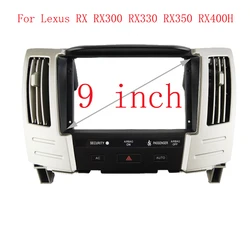 9 calowy 2 Din ramka radiowa Fascia samochodowy dla Lexus RX RX300 RX330 RX350 RX400H Toyota Harrier zestaw paneli montażu Radio samochodowe samochodu