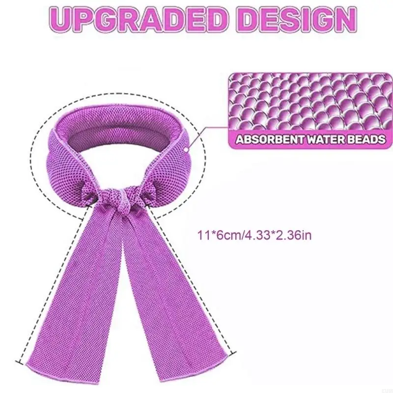 Water Activated Neck Wrap for Cycling and Hiking, Multiwear Sports Use 4XBB