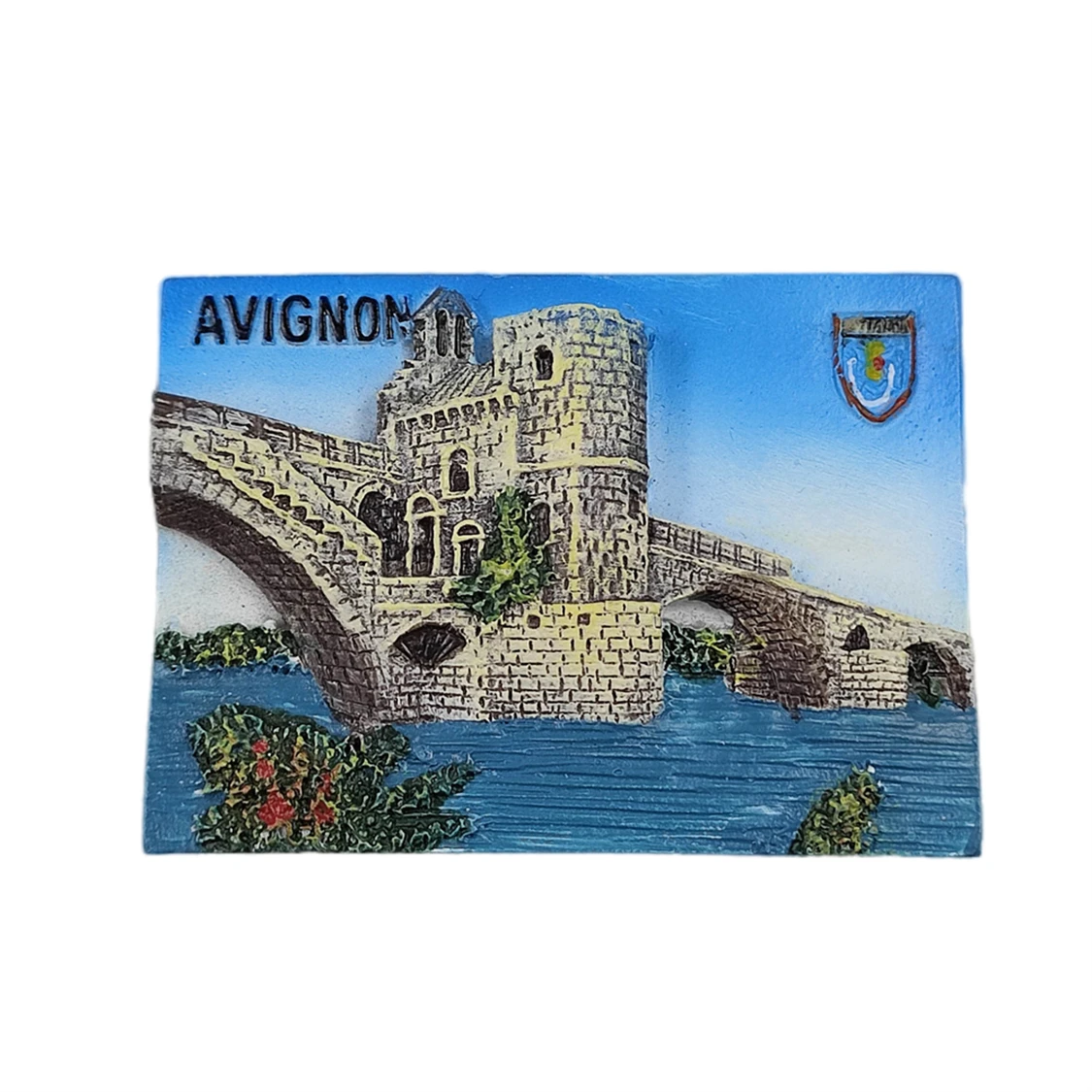 Imán de nevera 3D de Avignon Francia, regalo de recuerdo, resina hecha a mano, colección de decoración para el hogar y la cocina