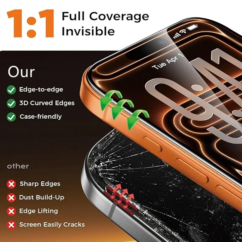 5 قطعة AR المضادة للانعكاس الزجاج المقسى آيفون 17 16 15 14 13 12 11 برو ماكس زائد حامي الشاشة آيفون 17ProMax الزجاج #5
