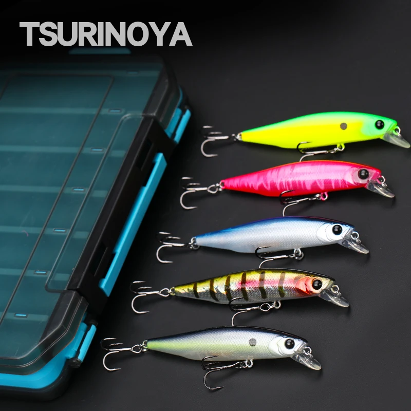 

TSURINOYA DW76 Suspending Minnow Fishing Lure Kit 5pcs 88mm 10.3g Long Casting Artificial Jerkbait Hard Bait Kit for Bass Pike